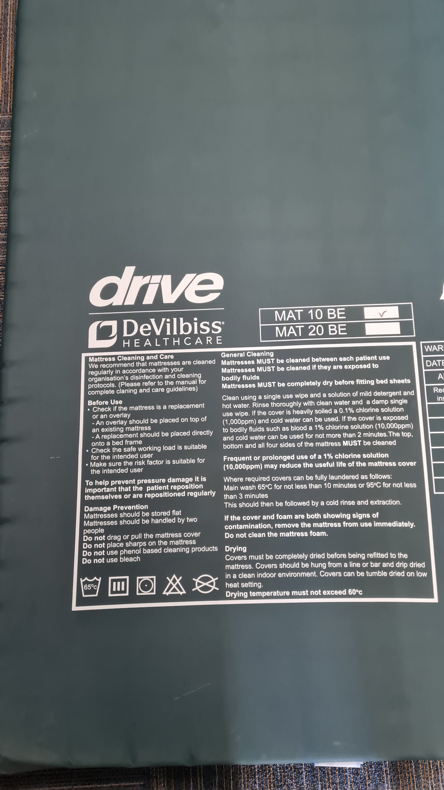 Drive Devilbis Single Matress